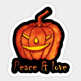 Peace love and pumpkin Sticker